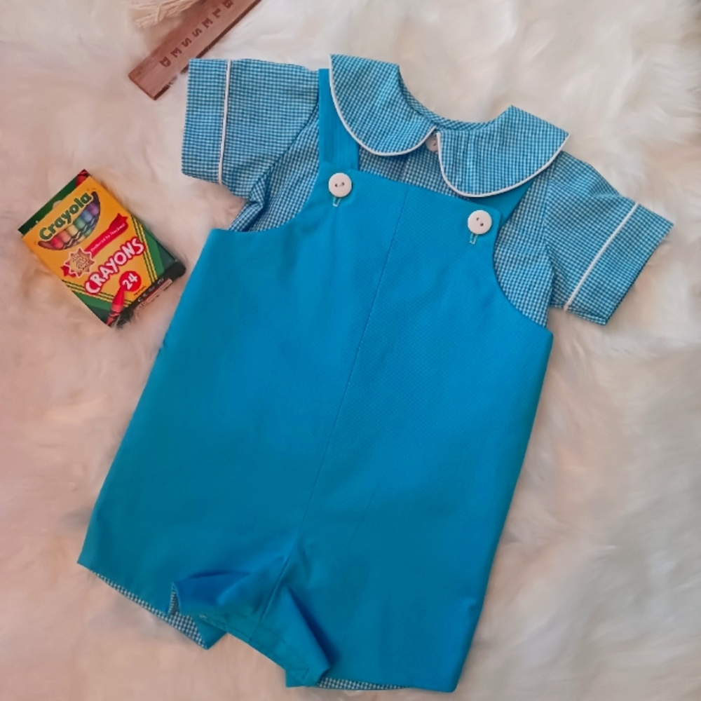 This is a darling Handmade sz 2T fully lined romper set